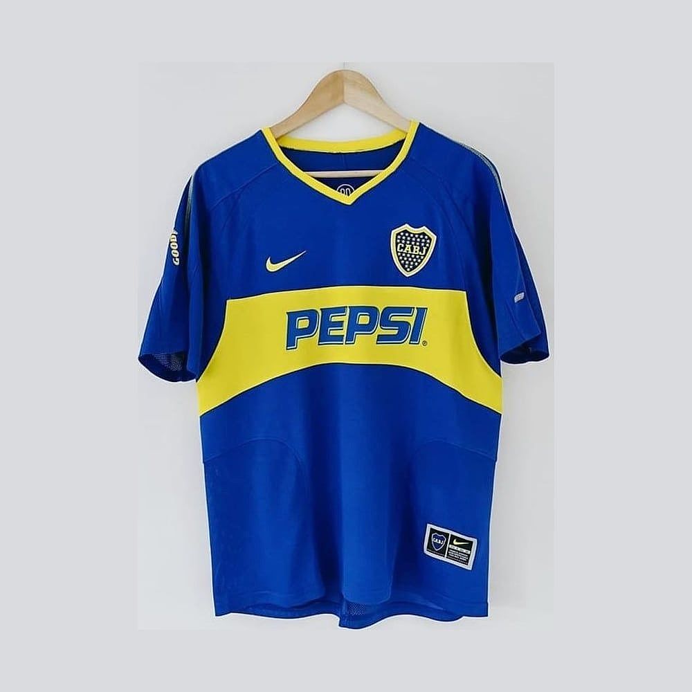 Maillot Rétro Boca Juniors Domicile 2003/04